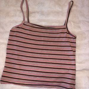 Colorful Striped Crop Tank